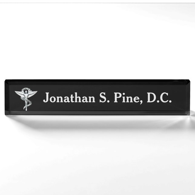 Porte-nom Plaque signalétique de bureau personnalisée par (Devant)