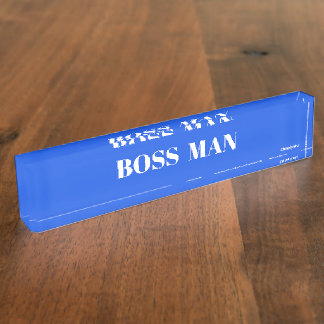 Porte-nom Plaque signalétique du bureau BOSSMAN