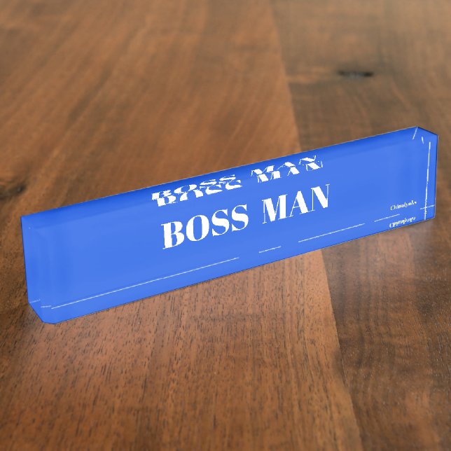 Porte-nom Plaque signalétique du bureau BOSSMAN (Taille)