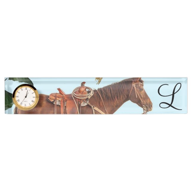 Porte-nom Plaque signalétique du bureau du cheval (Devant)