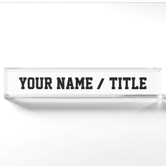Porte-nom Plaque signalétique faite sur commande de bureau -