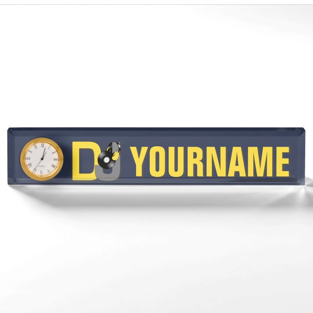 Porte-nom Plaque signalétique faite sur commande de bureau (Devant)