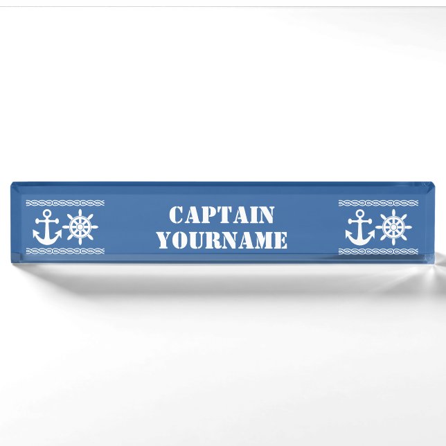 Porte-nom Plaque signalétique faite sur commande nautique (Devant)
