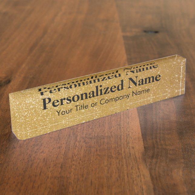 Porte-nom Plaque signalétique personnalisée de bureau de (Taille)