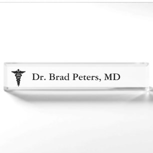 Porte-nom Plaque signalétique personnalisée Médicale