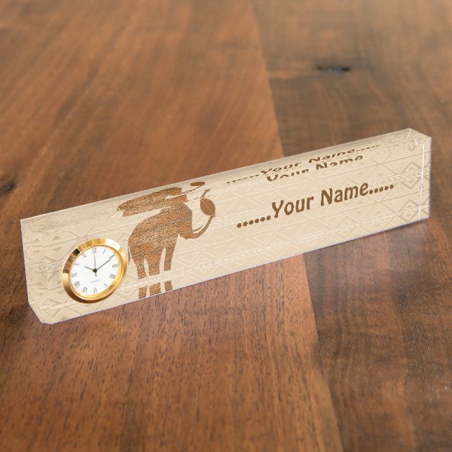 Porte-nom Plaque signalétique tribale de bureau d'art (Taille)