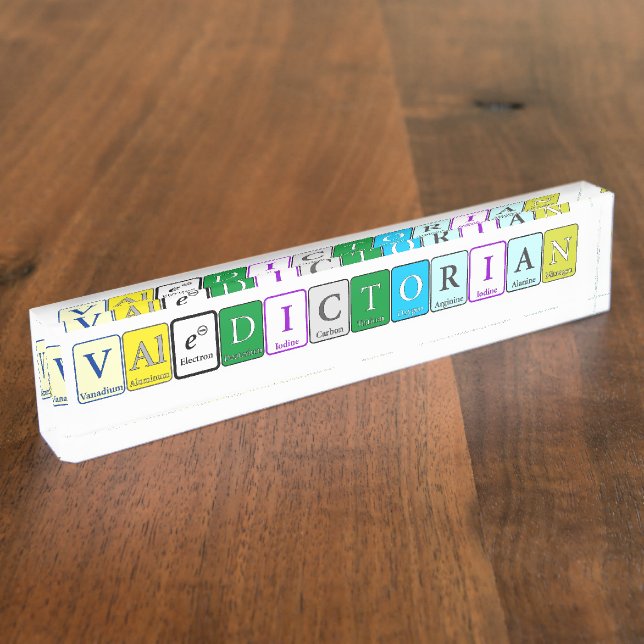 Porte-nom Plaque signalétique valedictorian pour bureau (Taille)
