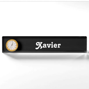Porte-nom Plaque Xavier du nom du bureau