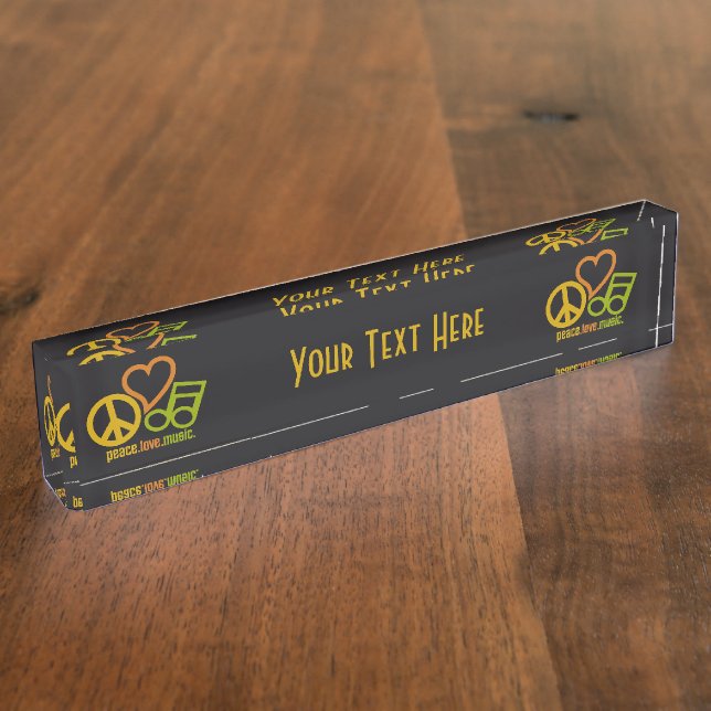 Porte-nom Plat fait sur commande de bureau de musique (Taille)