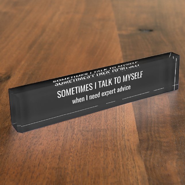 Porte-nom Plate de nom de bureau humour amusant (Taille)
