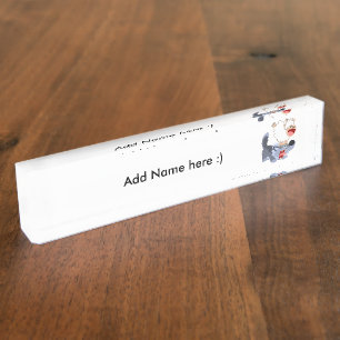 Porte-nom Plate de nom de mouton et mouton de dessin joli