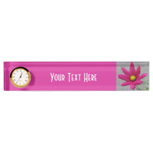 Porte-nom Plate-forme de bureau personnalisé rose