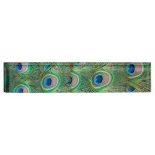 Porte-nom Plumage de paon