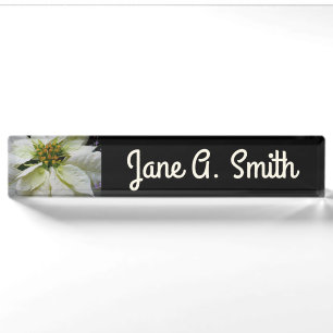Porte-nom Poinsettia Elegant Christmas Holiday Floral