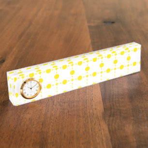 Porte-nom Points jaunes, Motif à pois, Pois, Pointillé
