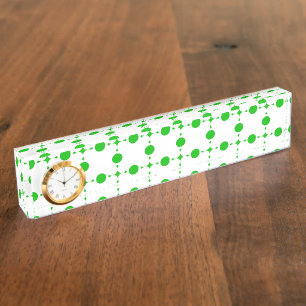 Porte-nom Points verts pois, Motif à pois, Pois, Pointillé