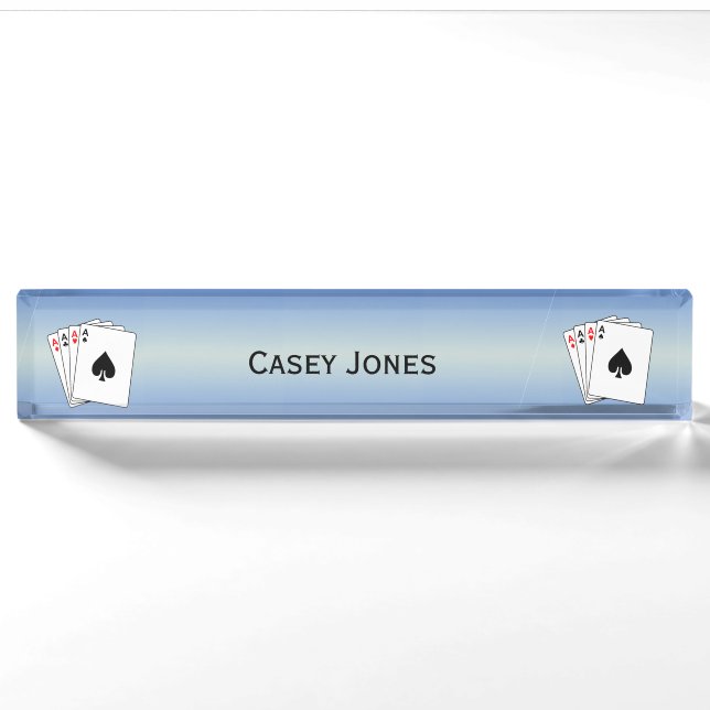 Porte-nom Poker Aces (Devant)