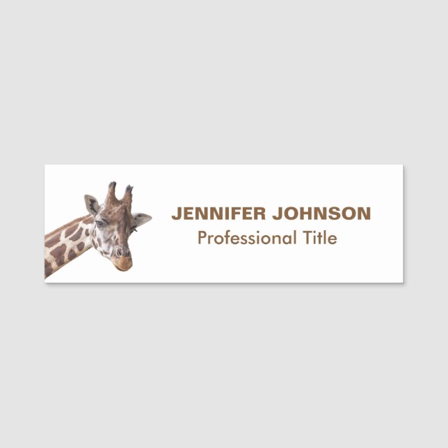 Porte-nom Portrait de Giraffe (Devant)