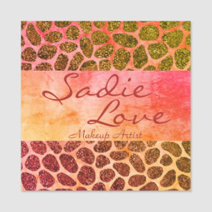 Porte-nom Poster de animal de patchwork de sucrerie