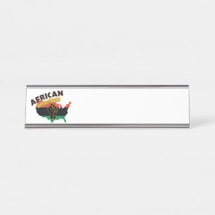 Porte-nom Pour Bureau Afro-américain