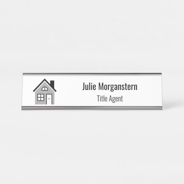 Porte-nom Pour Bureau Agent de titre (Devant)