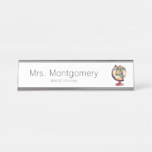 Aquarelle Globe Histoire ou géographie Professeur