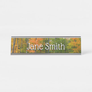 Porte-nom Pour Bureau Automne Maple Trees Automne Photographie de la nat