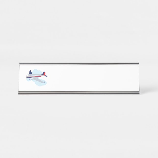 Porte-nom Pour Bureau Avion volant (Devant)
