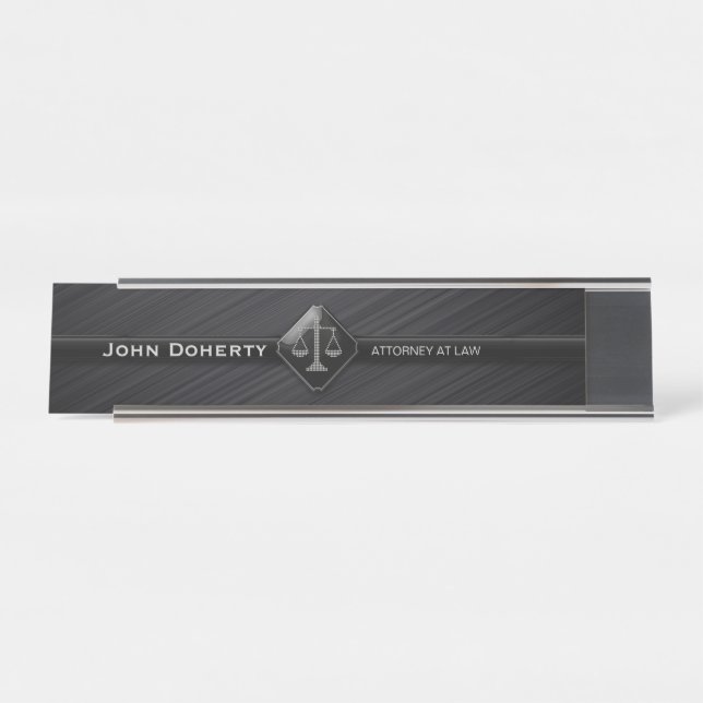 Porte-nom Pour Bureau AVOCAT parfait du noir | (Devant)