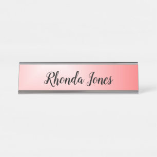 Porte-nom Pour Bureau Beauté de Pink Ombre