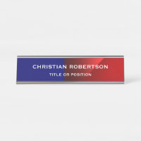 Bleu Rouge Moderne Simple Entreprise Simple