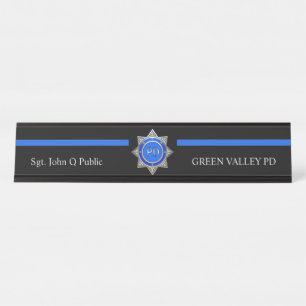 Porte-nom Pour Bureau Blue Line mince
