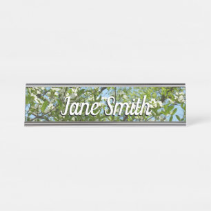 Porte-nom Pour Bureau Branche of Dogwood Blossoms Spring Trees