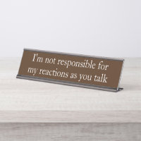 Bureau de cadeaux de Funny Office non responsable