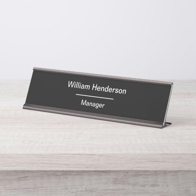 Porte-nom Pour Bureau Bureau moderne simple de gestion (Devant)