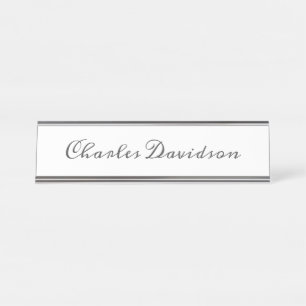 Porte-nom Pour Bureau Calligraphie minimaliste moderne professionnelle
