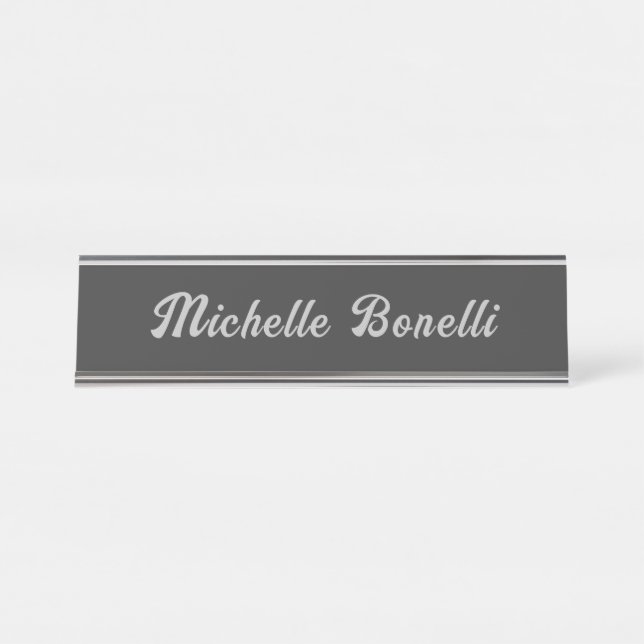 Porte-nom Pour Bureau Calligraphie moderne minimaliste professionnelle g (Devant)