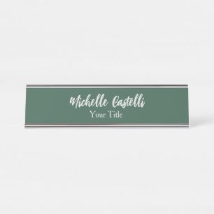Porte-nom Pour Bureau Calligraphie professionnelle Moderne Minimaliste V