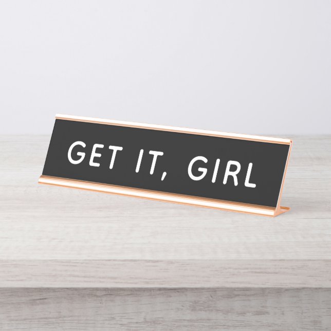 Porte-nom Pour Bureau Comprends-Le, Fille (Devant)