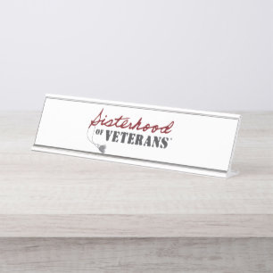 Porte-nom Pour Bureau Conception de fierté militaire des sœurs de vétéra
