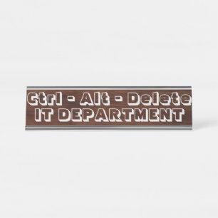 Porte-nom Pour Bureau Ctrl Alt Delete - Service informatique