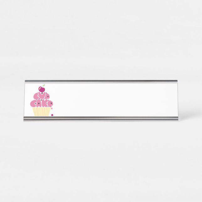Porte-nom Pour Bureau Cupcake (Devant)