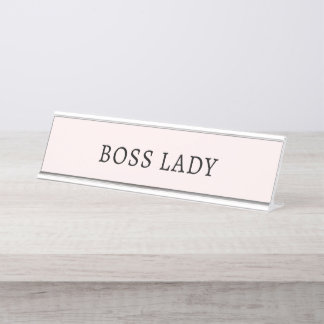Porte-nom Pour Bureau Dame Boss Rose