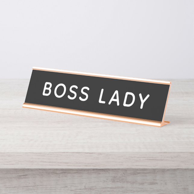 Porte-nom Pour Bureau Dame du chef (Devant)