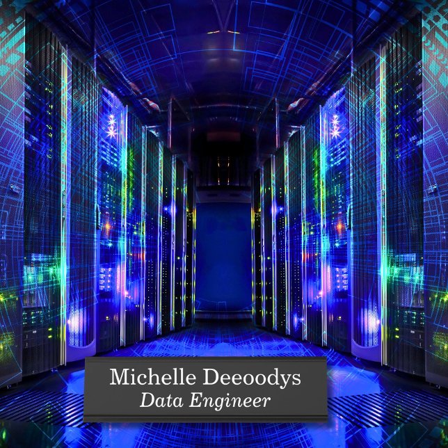Porte-nom Pour Bureau Data Engineer Black (Créateur téléchargé)
