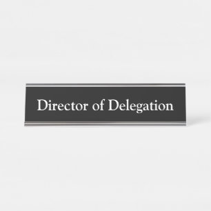 Porte-nom Pour Bureau Directeur de délégation,
