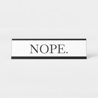 Porte-nom Pour Bureau Drôle Nope