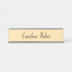Porte-nom Pour Bureau Écriture Manuelle Classique Simple Beige