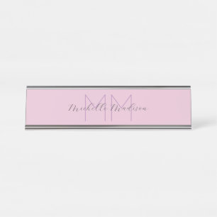 Porte-nom Pour Bureau Écriture manuscrite moderne monographie Nom Initia