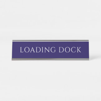 Porte-nom Pour Bureau Elegant Blue Loading Dock Name Plate